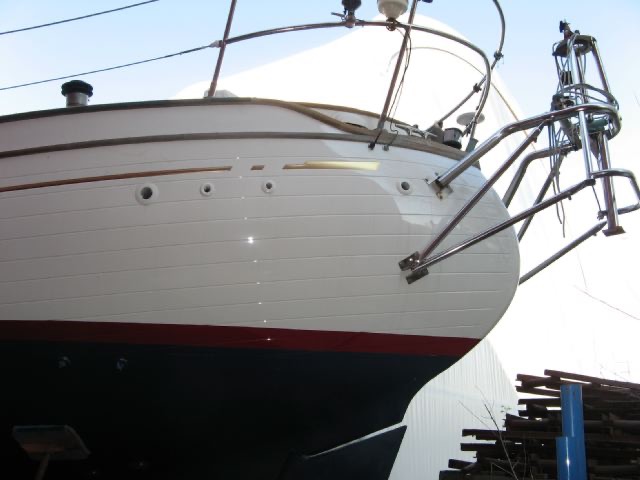Canoe stern and Monitor windvane