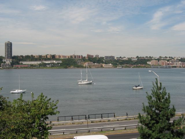 Aurora moored, from Riverside Park