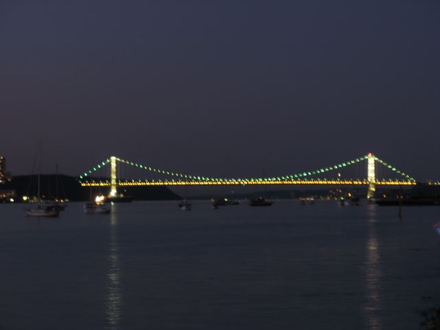 The GW Bridge from my mooring at the Boat Basin
